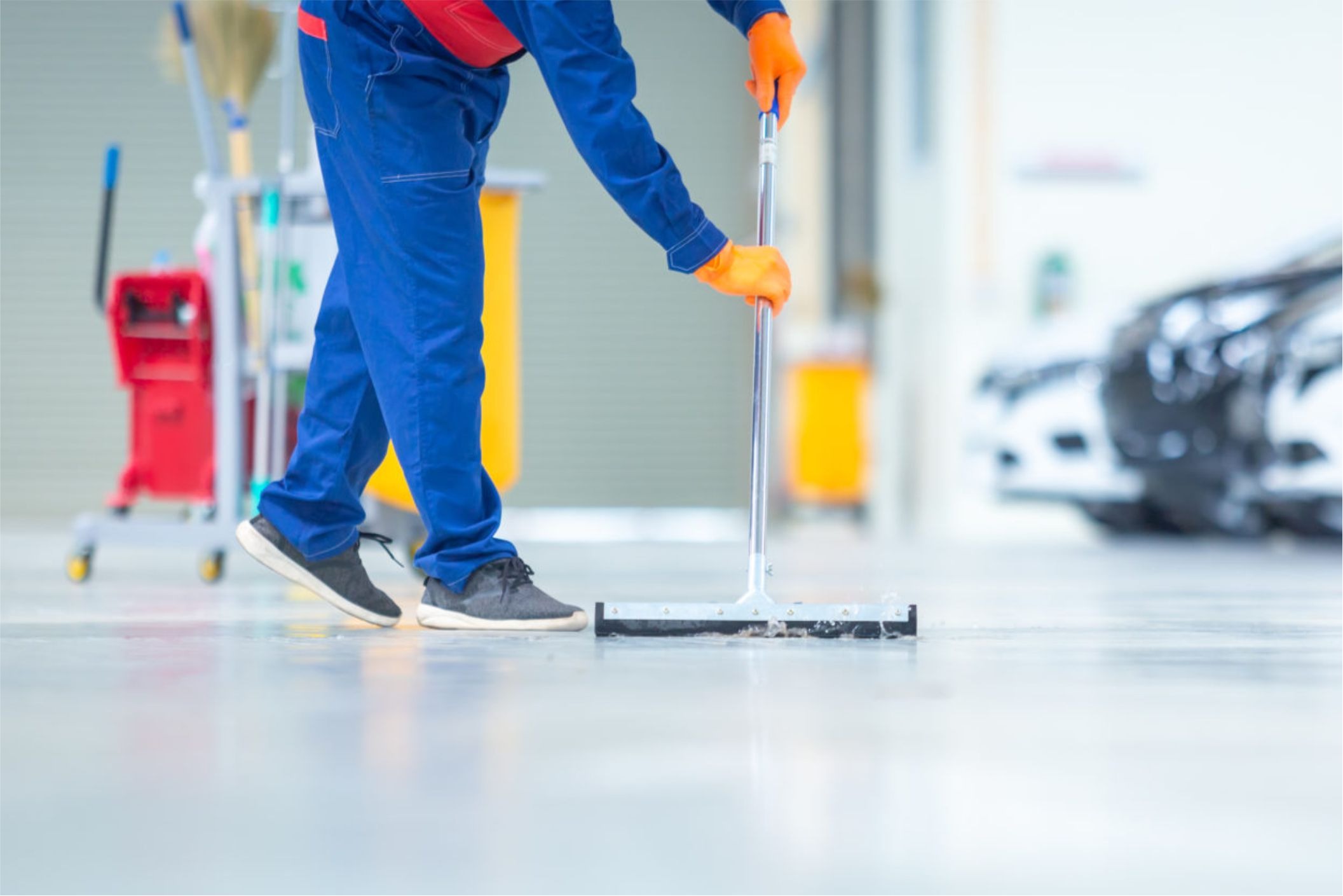 display centre cleaning perth team carefully cleaning around exhibits