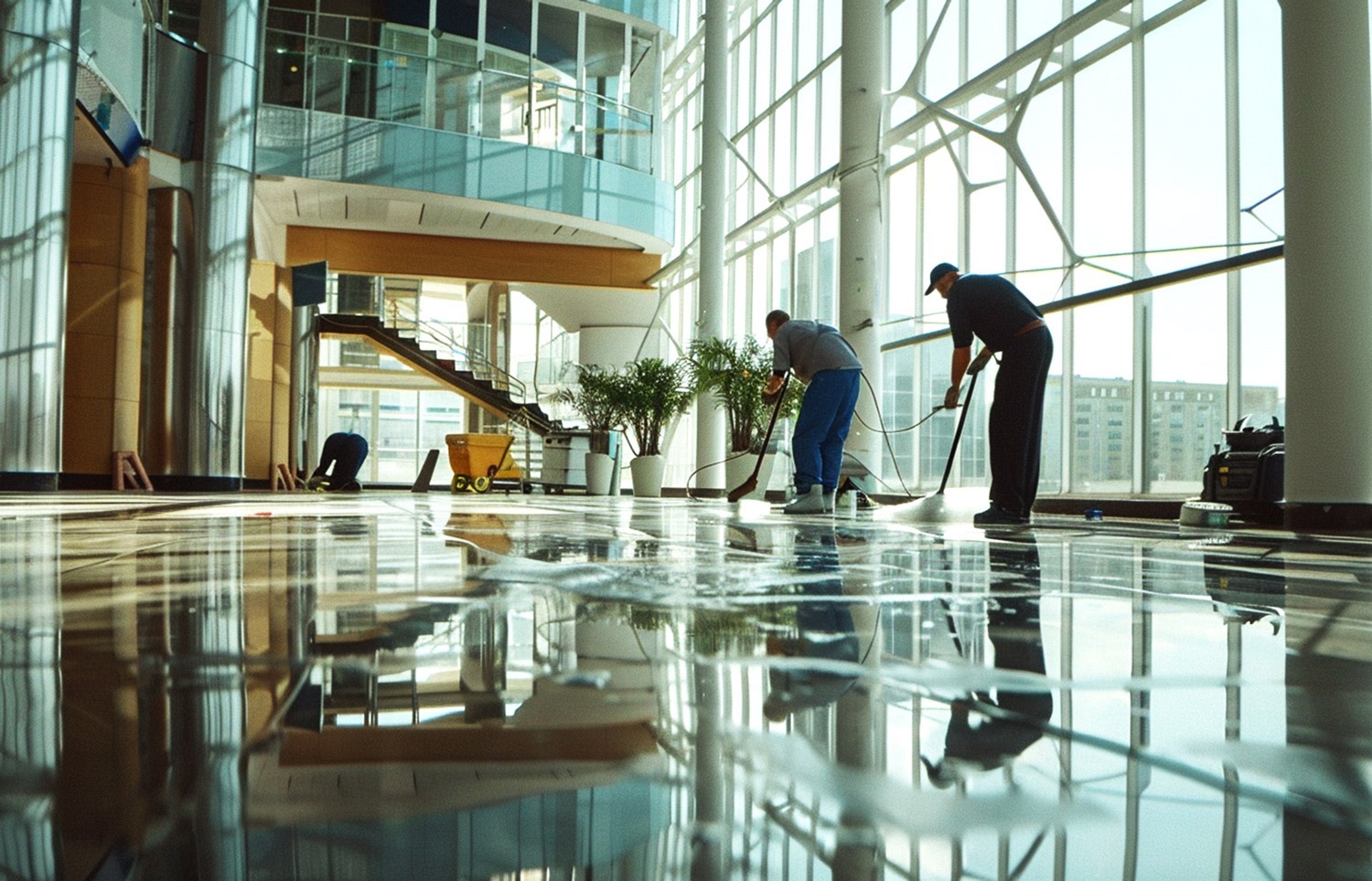 • professional commercial cleaning perth team in branded uniform