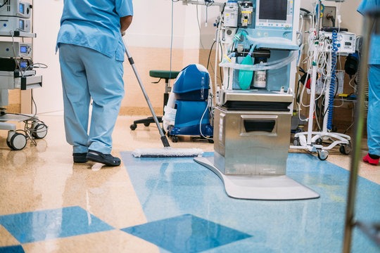 GP clinic cleaning perth team in professional cleaning attire